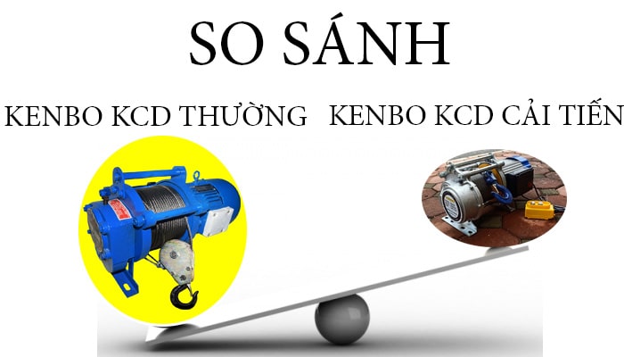 So sánh tời điện đa năng KENBO KCD thường và KENBO KCD cải tiến