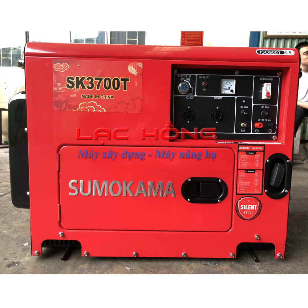 Máy phát điện chạy dầu Sumokama SK3700T - 3KW có cách âm 